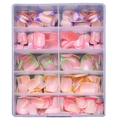240x Full Cover False Nails French Tip Nails Multicolor Edge Press On Nails - Image 1 of 4