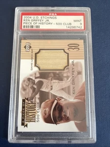 Grabados en cubierta superior Ken Griffey Jr 2004 pieza de historia 500 HR Club PSA 9 como nuevo - Imagen 1 de 2