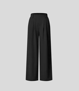 Pantalones Halara Pierna Ancha Negros Flex Pull On Cintura Alta Bolsillo Waffle Talla XL US 16 - Imagen 1 de 8