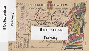 Cartolina in franchigia annullata Posta Militare161 del 61° Battaglione Fanter. - Picture 1 of 1