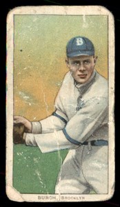 1909 T206 AL BURCH POOR POLAR BEAR BASEBALL BROOKLYN SUPERBAS