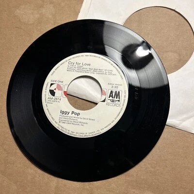 Iggy Pop Cry For Love/Winners And Losers 1986 A&M Records 45 - Image 1 of 4