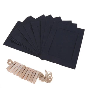 10pcs DIY Hanging Album Clip Paper Photo Frame Strings Rope Clips Home Decor - Picture 1 of 16