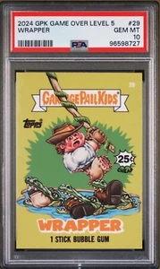 2024 Garbage Pail Kids #29 Game Over Level 5 Wrapper PSA 10 GEM MINT - Bild 1 von 2