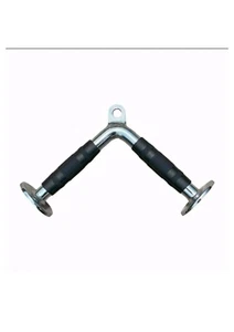 V-Grip LAT Pulldown Bar Attachment – Chrome Steel, Ergonomic, Secure Gym Handle - Picture 1 of 4