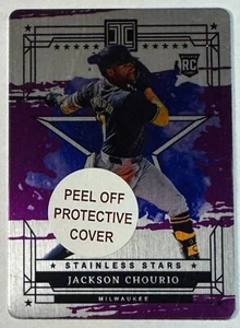 JACKSON CHOURIO 2024 PANINI IMPECCABLE STAINLESS STARS PURPLE ROOKIE RC SP 15/25 - Picture 1 of 2