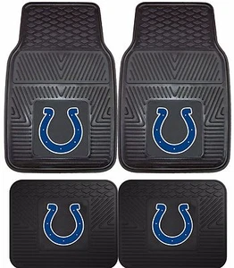 Juegos de 2 y 4 tapetes de alta resistencia Indianapolis Colts para autos, camionetas y SUV - Imagen 1 de 4