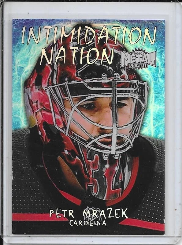 2020-21 Metal Universe Petr Mrazek Intimidation Nation # IN-12 - Image 1 of 2