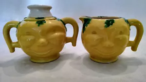 Vintage, The HInode, Sugar Bowl and Creamer, Smiling Faces - Picture 1 of 10