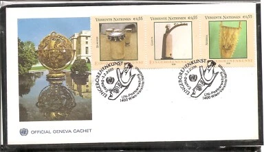 United Nation SC # 375a-f Indigenous Art FDC . Unpa Cachet 1 - Image 1 of 2