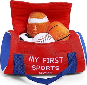 Obami My First Sports Bag Baby, 4 Tiny Cloth Balls, Interesting and Rich Sport B - Picture 1 of 7