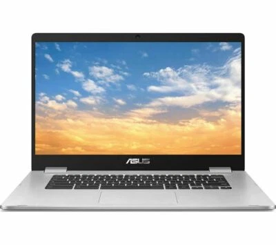 ASUS C523 15.6" Chromebook Intel Celeron 64GB eMMC 4GB RAM Silver - Image 1 of 4