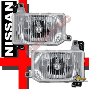 Chrome Headlights Lamps For 87-95 Nissan Pathfinder & 88-89 Hardbody Pickup - Picture 1 of 2