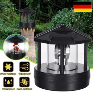LED Solar Leuchtturm Garten Dekor Leuchte Leuchtfeuer Solarleuchte Teich Balkon - Bild 1 von 13