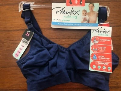 New Playtex Navy Playtex Nursing Quickstrap XTemp 4956 Bra XSmall - Image 1 of 4