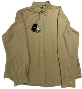 Hugo Boss Tan S-OWEN-BD-C1-234 Brushed Cotton Shirt - 131 - Open White - Bild 1 von 9
