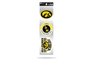 IOWA HAWKEYES 3 piezas CALCOMANÍAS RETRO SPIRIT PEGATINAS RETRO PREMIUM - Imagen 1 de 1