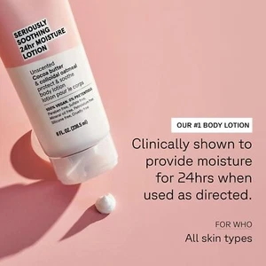 Acure ernsthaft beruhigende 24-Stunden-Feuchtigkeits-Körperlotion unparfümiert 8 Unzen PK-1 mit kostenlosem Versand - Bild 1 von 3