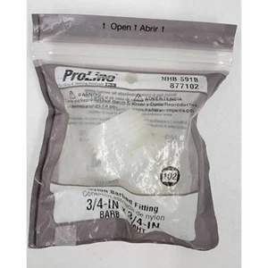 Proline Nylon 3/4" Male Garden Hose x 3/4" Hose Barb Adapter Connector Fitting - Picture 1 of 2