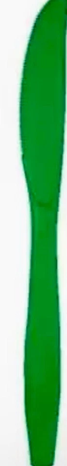 Green Heavy Duty Plastic Knives 24 Per Pack Green Party Tableware Decorations - Image 1 of 1
