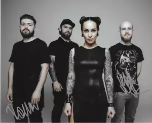 * JINJER * signed 8x10 photo * ROMAN & VLAD * 3 - Picture 1 of 2