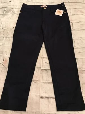 NUEVO Pantalones elásticos Juicy Couture para niñas Regal Crop Ponte azul marino oscuro talla 10 $78 Foto 1 de 4