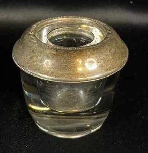 Vintage Frank M Whiting Sterling Silver Glass Candle Holder - Picture 1 of 1