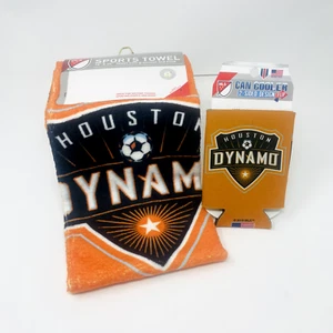 Houston Dynamo Set regalo asciugamano sportivo e koozie per tifosi di calcio 16""x25 - Foto 1 di 6