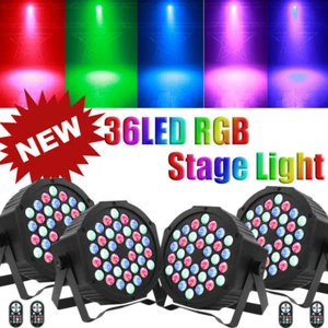 4 Piezas 108W RGB Par Luz de Escenario LED DMX DJ Disco Fiesta Iluminación Haz Luz de Lavado - Imagen 1 de 7