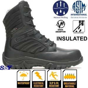 Bates 8" Men's Tactical Waterproof Boots Insulated Soft Toe EH ASTM Rated - Picture 1 of 7