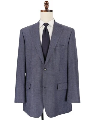 Hugo Boss Colombo Sport Coat 44L Blue Pasolini Wool Silk Cotton Cashmere Blend - Image 1 of 4