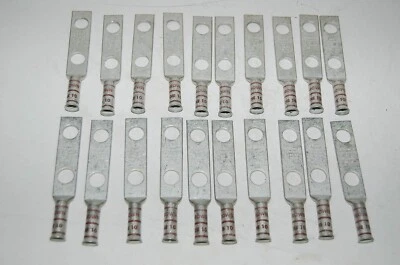 (QTY 20) Burndy YAV2C2NFXB #2 AWG Copper Compression Terminal Long Barrell 2 Lug - Image 1 of 4