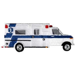 AMBULANZ PATCH RESCUE EMT gestickt Bügelbild SANITÄTER EMBLEM NOTFALLSIRENE - Bild 1 von 1