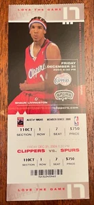 Full Ticket 1st Row Court Side San Antonio Spurs 2004-05 NBA Champs GM #31 @ LA - Picture 1 of 2