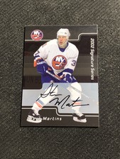 2001-02 BE A PLAYER BAP SIGNATURE SERIES STEVE MARTINS FIRST AUTOGRAPH AUTO #19