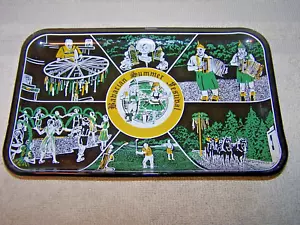 VINTAGE MELAMINE BAVARIAN SUMMER FESTIVAL TRINKET TIP TRAY 5"X8" - MINT! - Picture 1 of 2