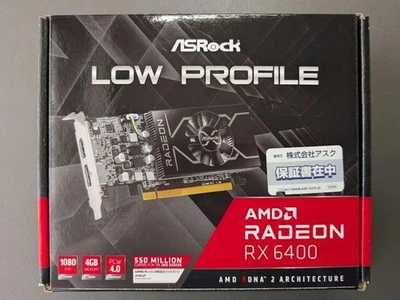 ASRock Radeon RX 6400 LP 4G 4GB GDDR6 Gaming Graphics Card Low Profile GPU NEW - Image 1 of 3