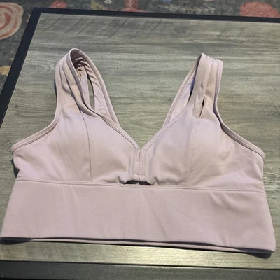 Sujetador largo Alo Yoga United para mujer talla 6 color lila correa ancha ropa deportiva usado en excelente estado Foto 1 de 4