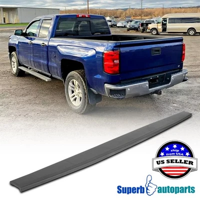 Fits 2014-2018 Silverado Tailgate Molding Protector Spoiler Cap Top Cover Foto 1 de 4