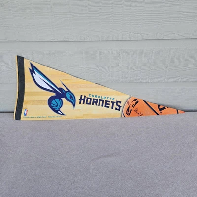 Charlotte Hornets NBA Logo Basketball Horizontal Pennant Wincraft 2014 - Image 1 of 4