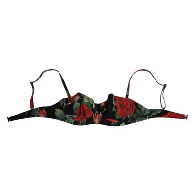 DOLCE & GABBANA Ropa Interior Negro Floral Nylon Acolchado Balconnet Sujetador IT1/XS 430usd Foto 1 de 4