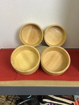 4 cuencos de madera hechos en Tailandia Foto 1 de 4