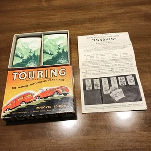 Vintage TOURING Famous Automobile Card Game Parker Bros 1937 used But Complete - Picture 1 of 2