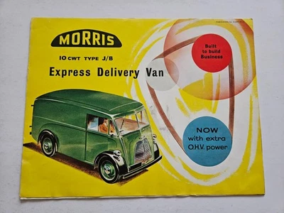 MORRIS 10 CWT TYPE J/B EXPRESS DELIVERY VAN SALES BROCHURE 1958 - Image 1 of 4