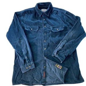 The Territory Ahead Corduroy Jacket Shirt Mens Large XL Blue Chore Barn Button - Picture 1 of 7
