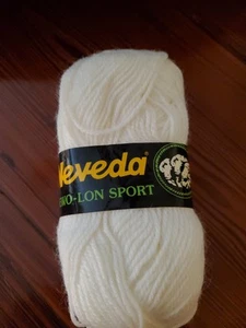 Vintage Neveda Yarn Newo-Lon Sport Skein Cream 7400 Acrylic Blend Holland - Picture 1 of 3