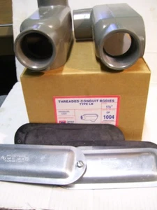 NUOVI (2 PZ) CORPI TUBI FILETTATI GE HALEX 1-1/2NPT LB CON COPERCHIO/GUARNIZIONE P2230 - Foto 1 di 6