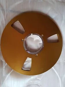 1 X 10.5'' 1/4'' Alu - Tonbandspule 26,5 cm Gold - Bild 1 von 3