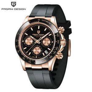 PAGANI DESIGN Top Markenuhr für Herren Chronograph Zifferblatt Wasserdicht Armbanduhr + Box - Bild 1 von 11