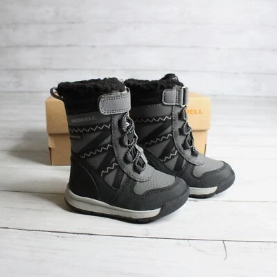 Merrell Bebé Niño Invierno Botas de Nieve Infantil Talla 5 Negro Gris Forro de Piel Sintética Foto 1 de 4